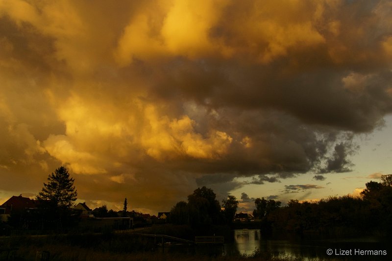 DSC00284.JPG - Zonsondergang, De Panne